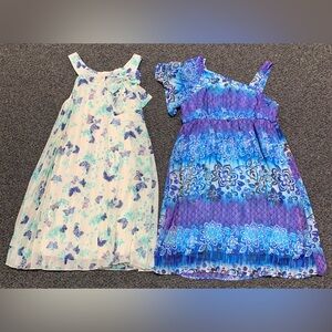 Girls Blue & White Butterfly (Cinderella brand) and Floral (Amy Byer) Dresses